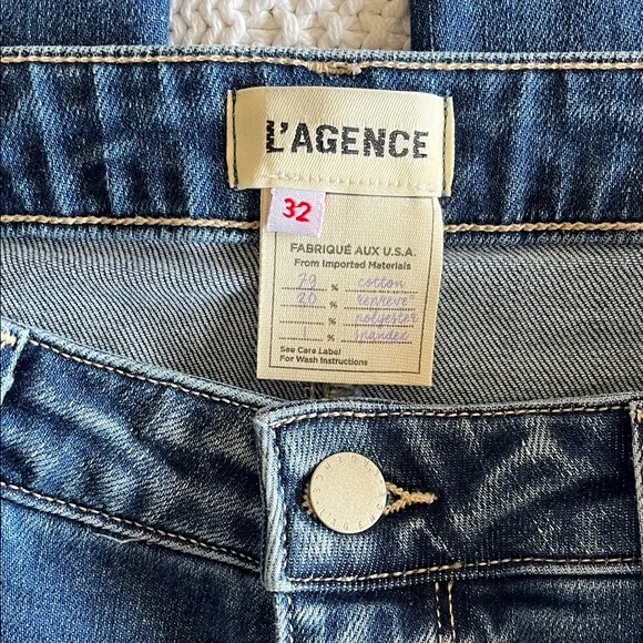 L'AGENCE Ruth Straight-Leg Jean in Cambridge Sz 32 - Picture 5 of 13